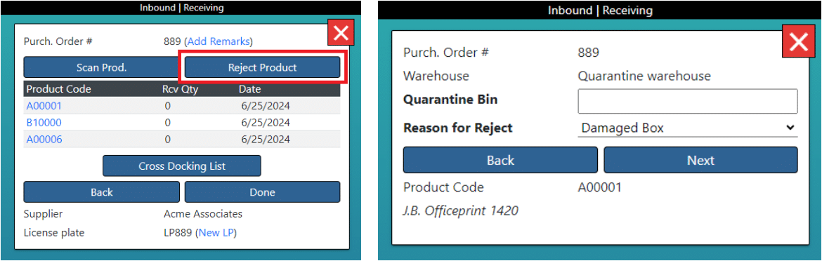 Quality assurance view in LISA WMS 24.2